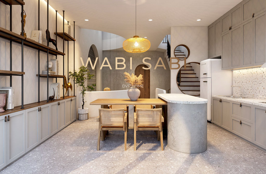 Phong cách thiết kế Wabi-Sabi tập trung vào sự đơn giản, tự nhiên và không hoàn hảo