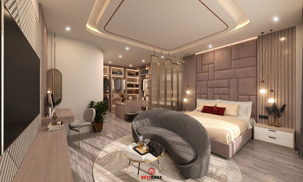 Nội thất phòng ngủ theo phong cách thiết kế Luxury