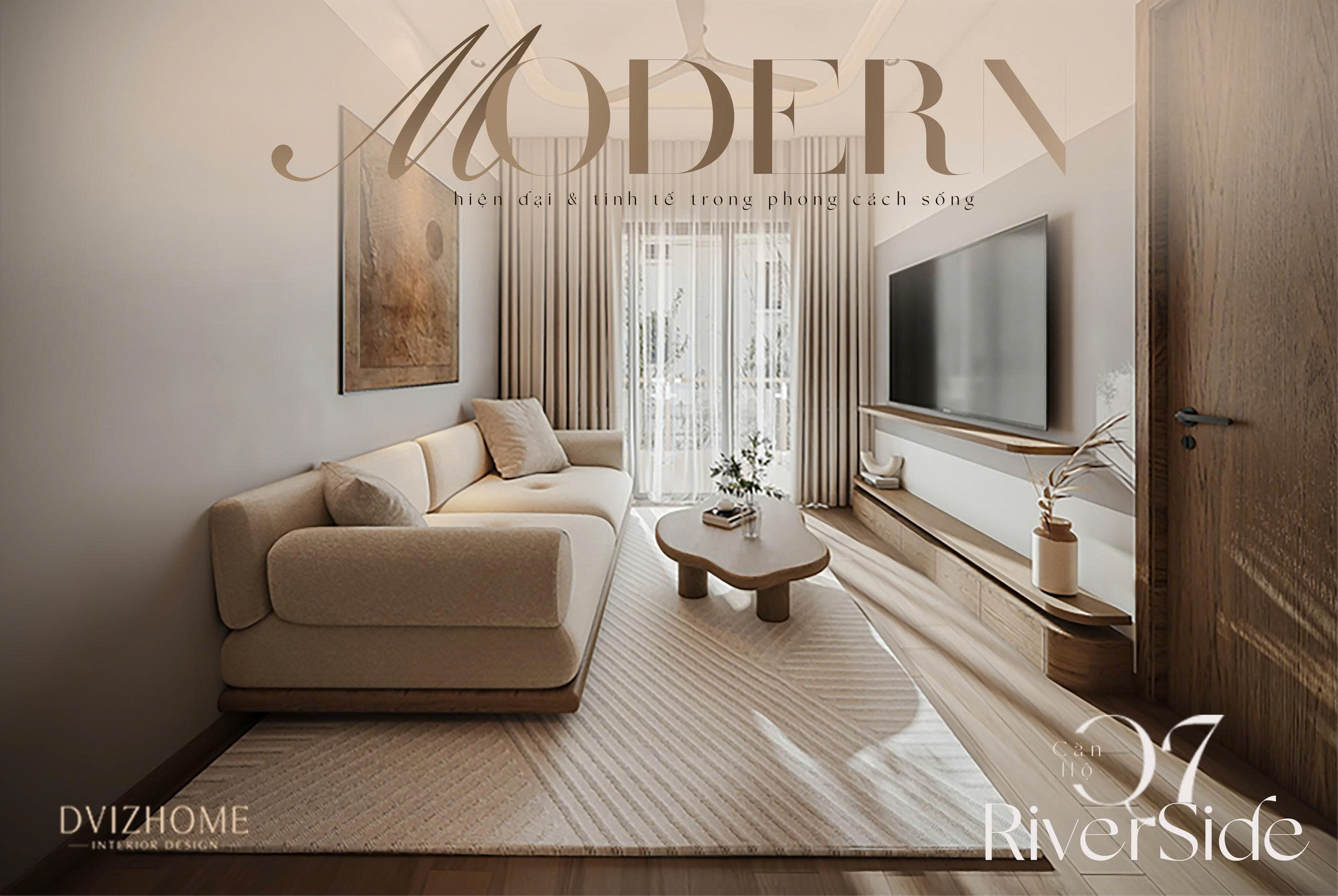 NỘI THẤT CĂN HỘ Q7 RIVERSIDE – PHONG CÁCH MODERN