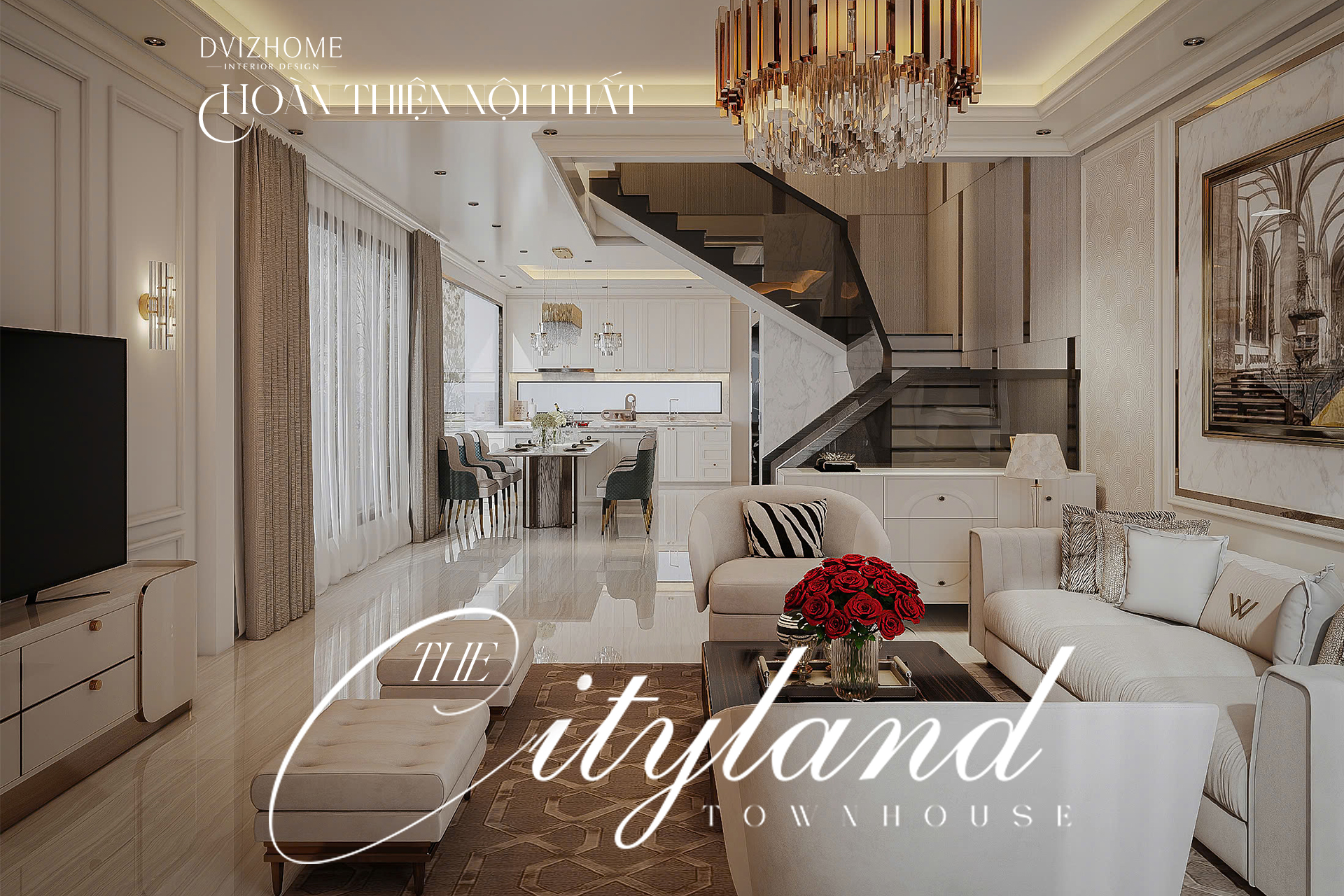 HOÀN THIỆN NỘI THẤT NHÀ PHỐ CITYLAND 240m2 – PHONG CÁCH NEO CLASSIC