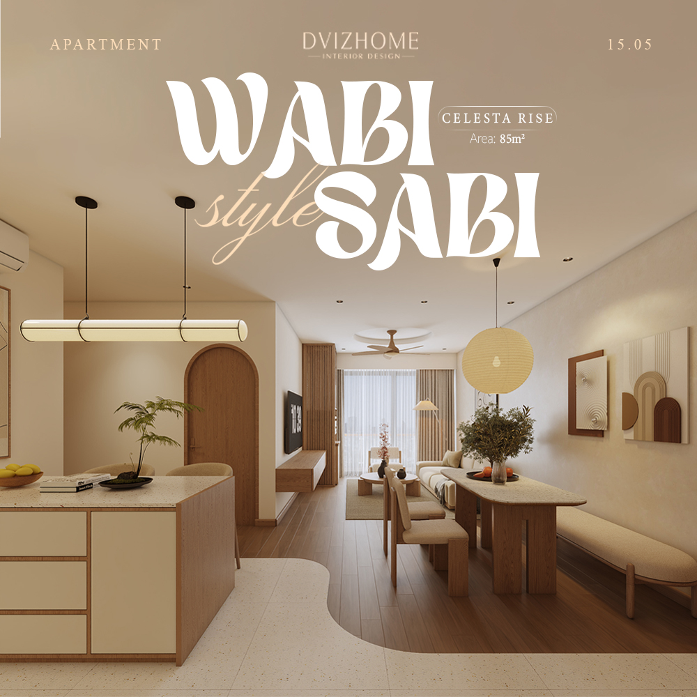 NỘI THẤT CĂN HỘ CELESTA RISE NHÀ BÈ- PHONG CÁCH WABI SABI