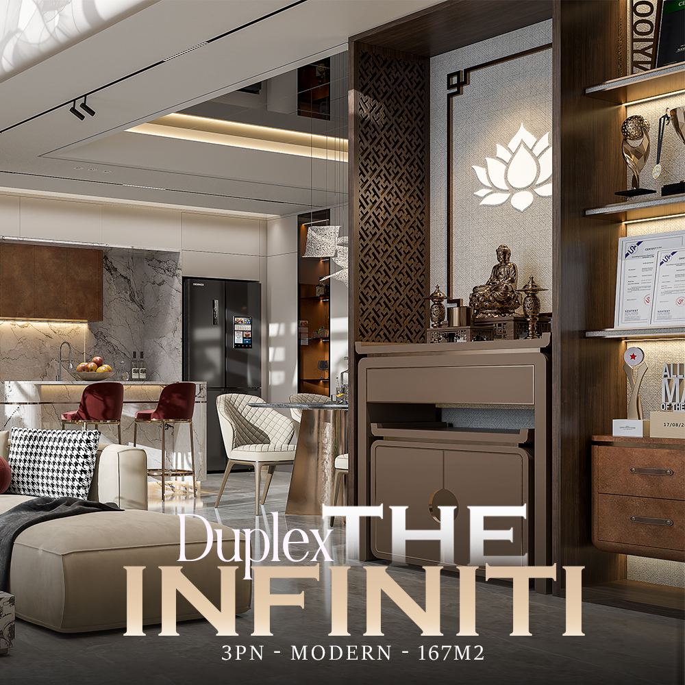 NỘI THẤT CĂN HỘ DUPLEX 3PN TẠI THE INFINITI – RIVIERA POINT (Q7)