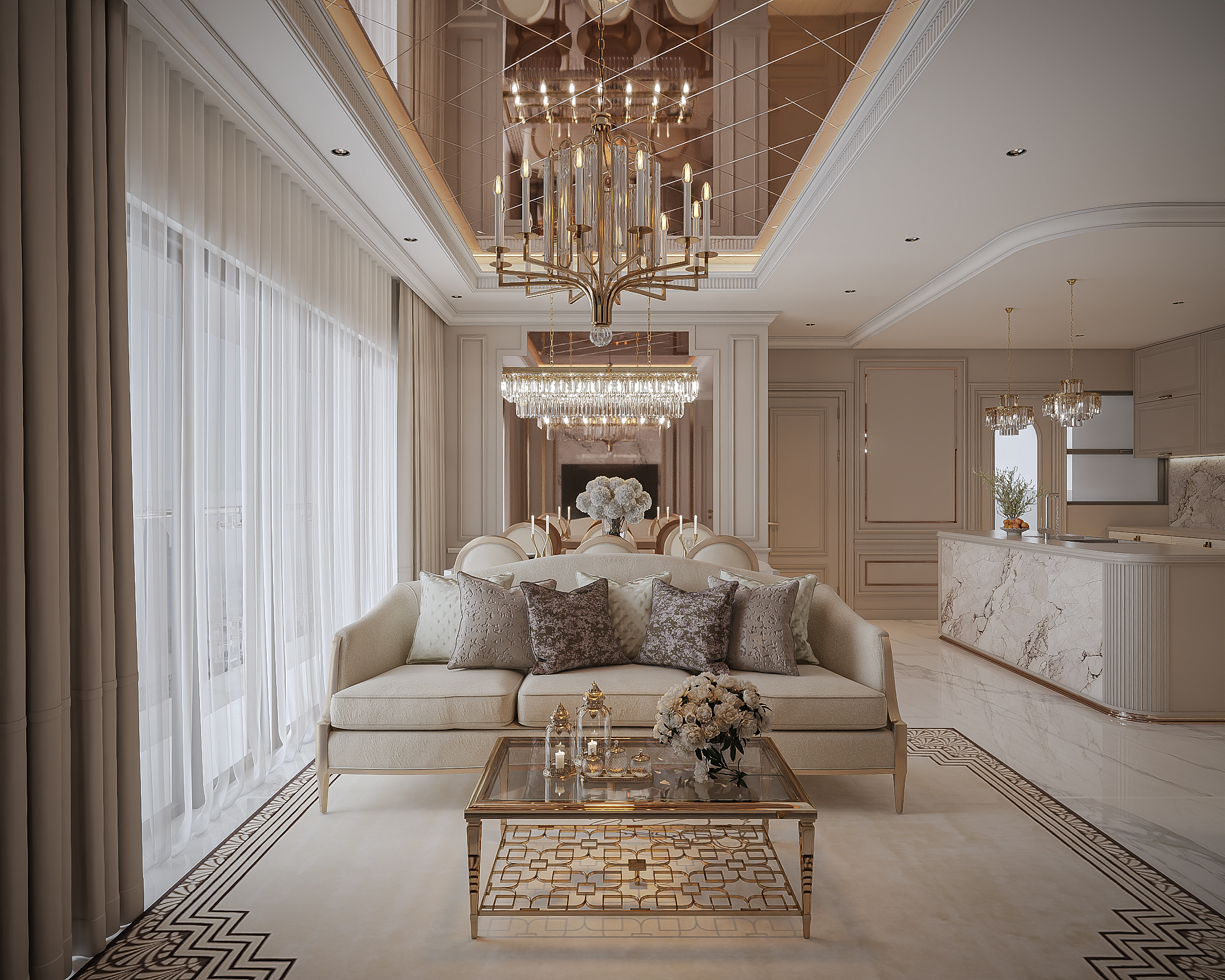 NỘI THẤT CHUNG CƯ THE INFINITI – DIỆN TÍCH 128M2 – PHONG CÁCH MODERN CLASSIC