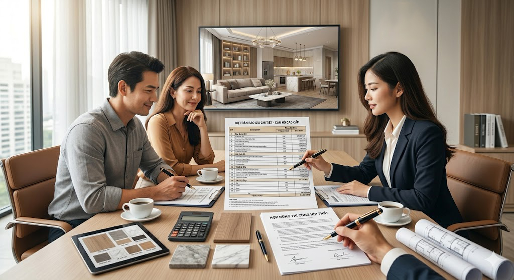 Quy Trình Thi Công Nội Thất Trọn Gói Từ A–Z – 8 Bước Biến Bản Vẽ Thành Không Gian Sống Thực Tế